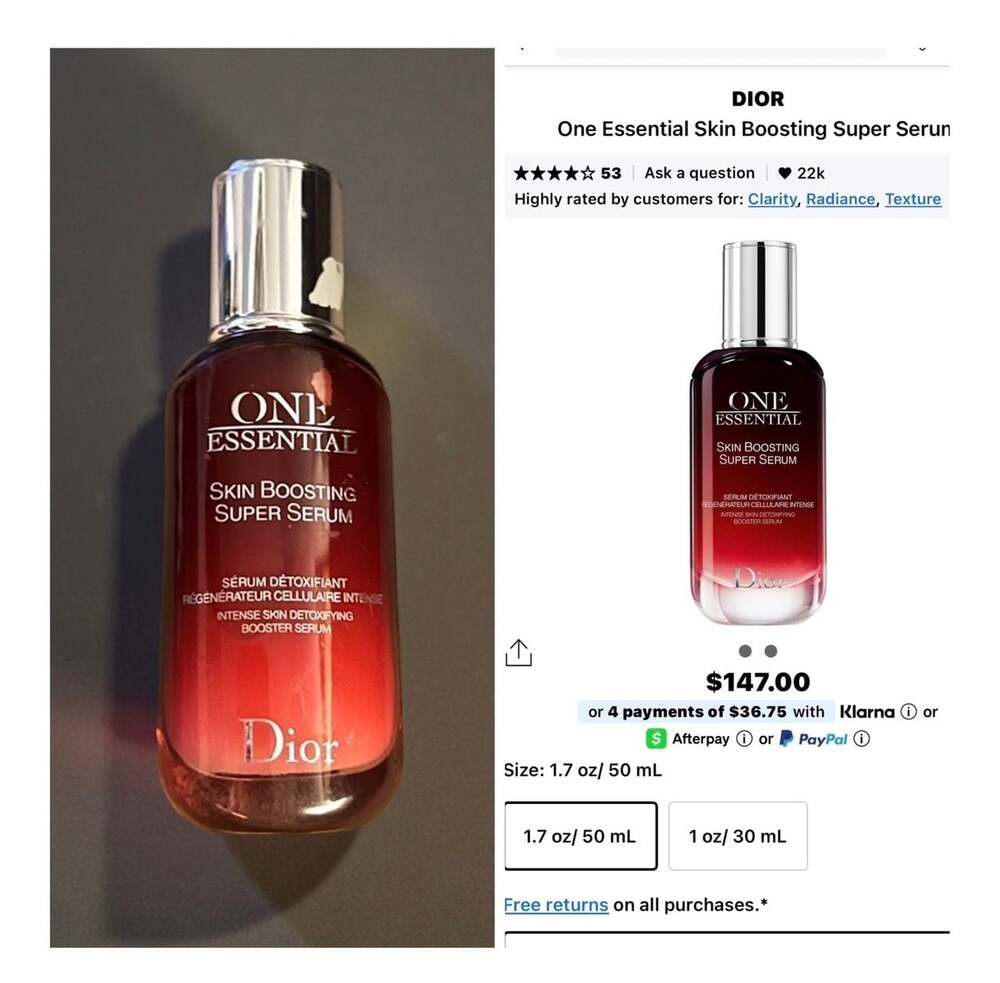 Dior One Essential Skin Boosting Super Serum 1.7 oz / 50 mL. New w/o box